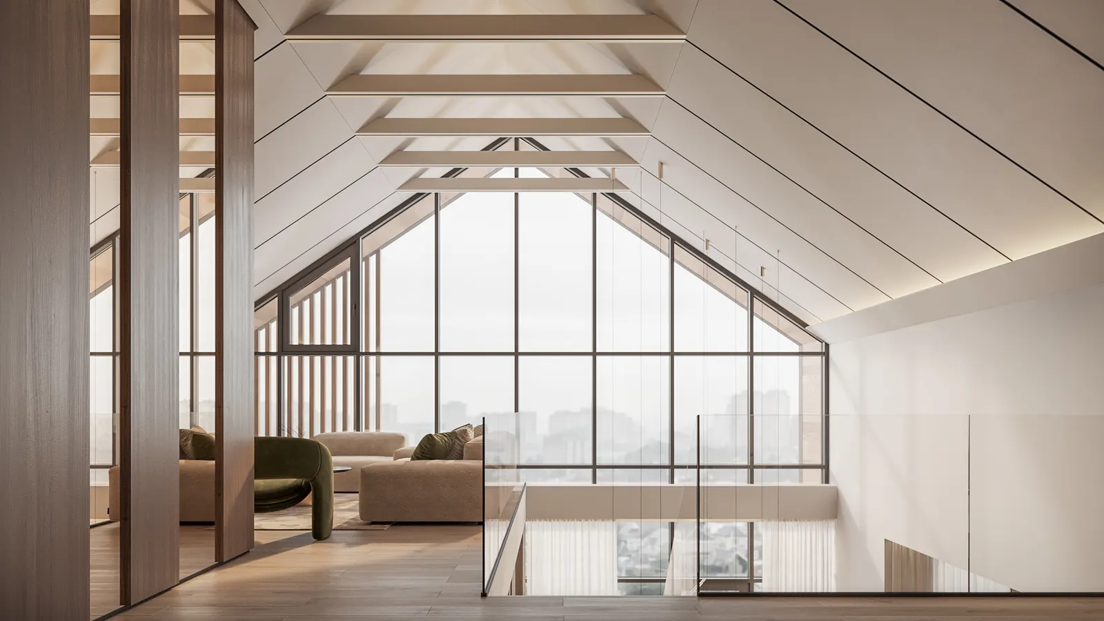 Верхний уровень — Barnhouse, 3D-визуализация, ракурс 2