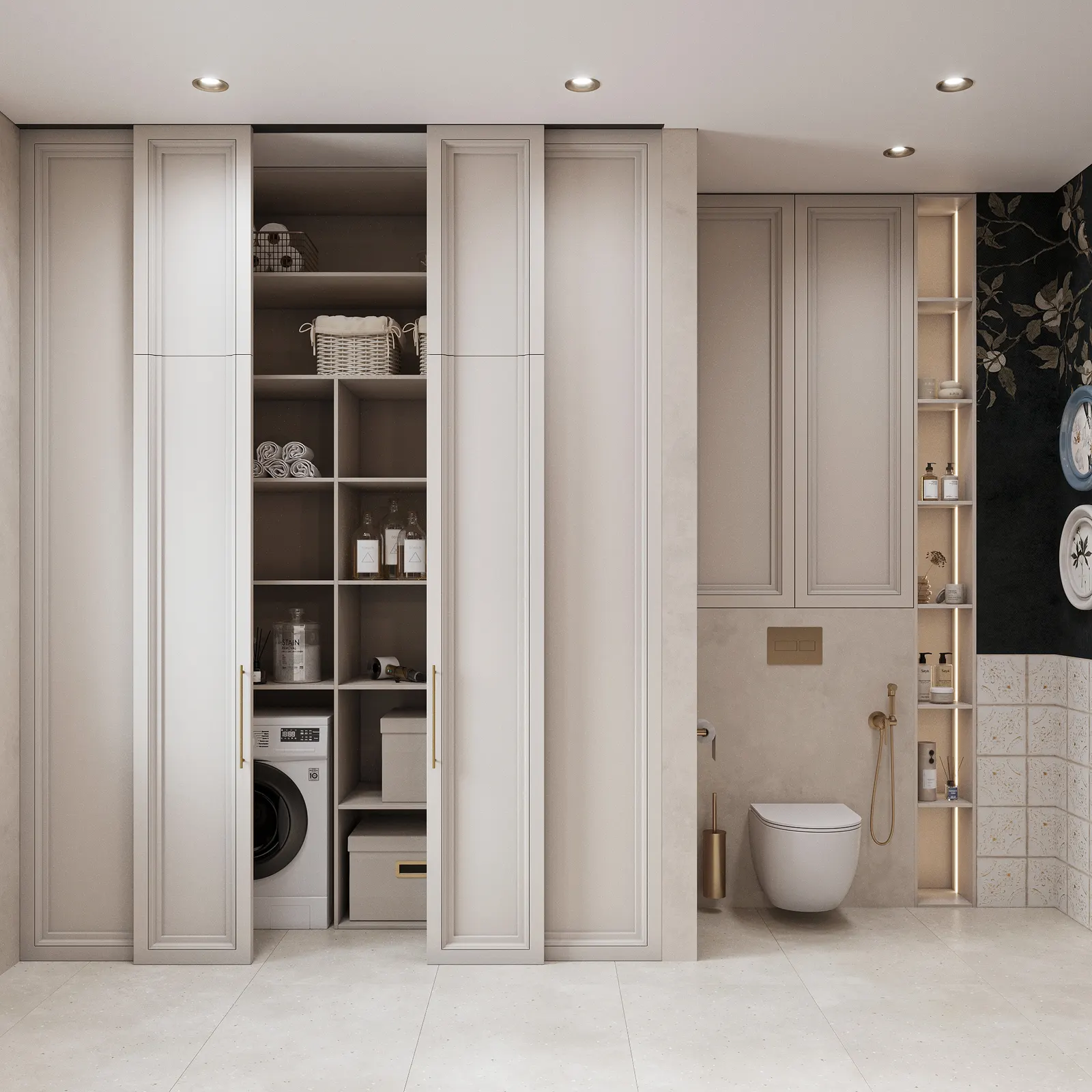 Постирочная — Дом в Воронеже · 230 м², 3D-визуализация, ракурс 2