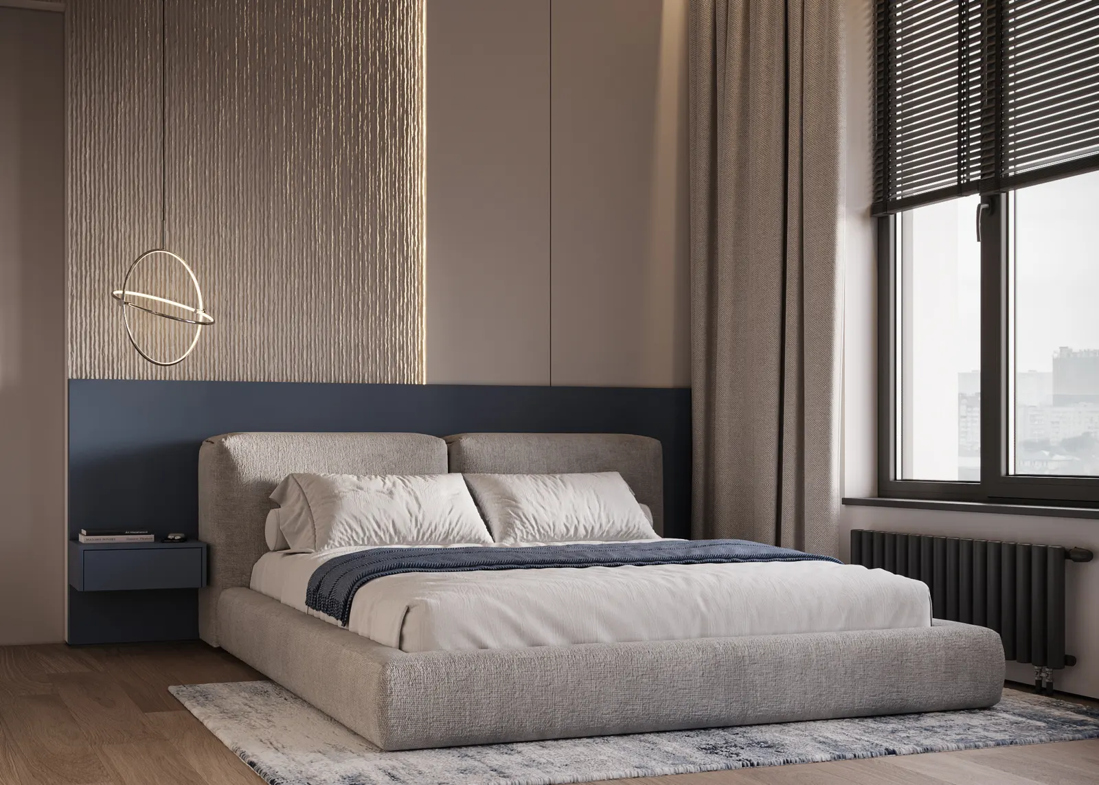 Детская · рабочая зона — ЖК Остров · 143 м², 3D-визуализация, ракурс 1