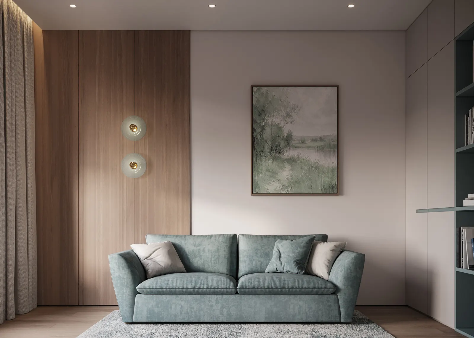Детская · мягкие акценты — ЖК Остров · 143 м², 3D-визуализация, ракурс 1