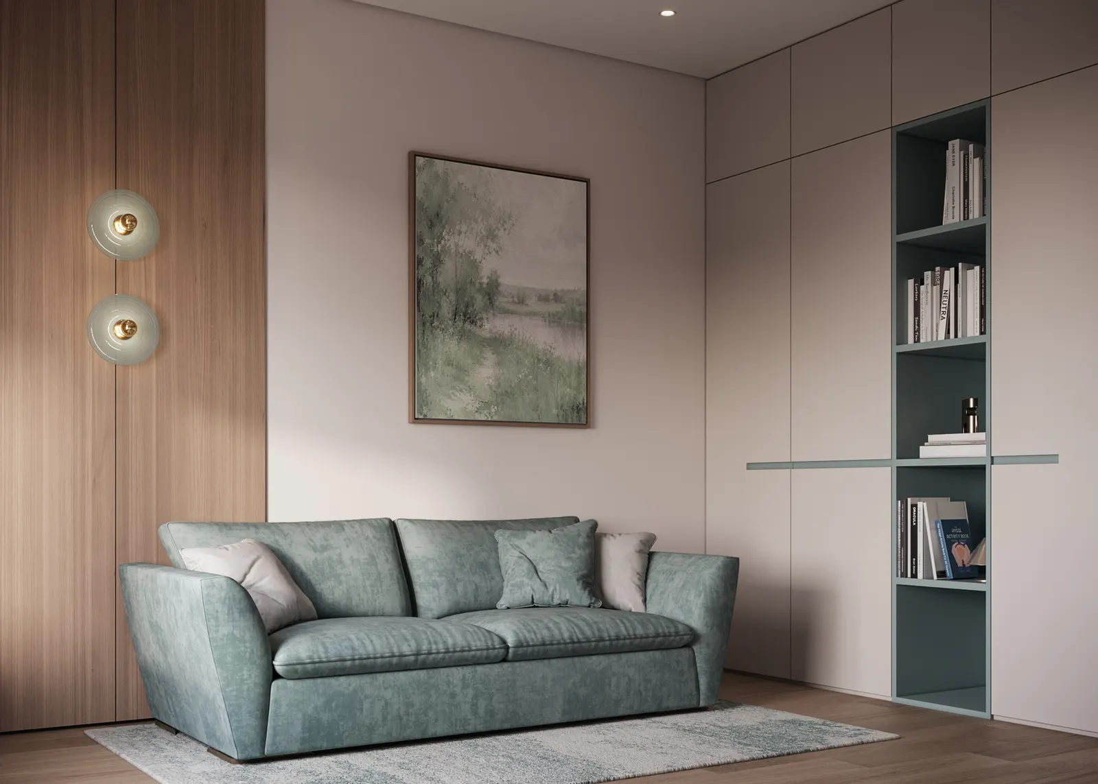 Детская · мягкие акценты — ЖК Остров · 143 м², 3D-визуализация, ракурс 3