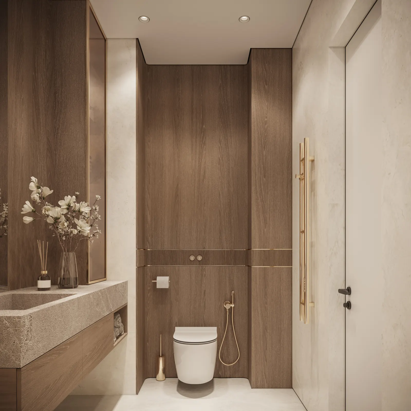 Санузел — ЖК Остров · 143 м², 3D-визуализация, ракурс 3