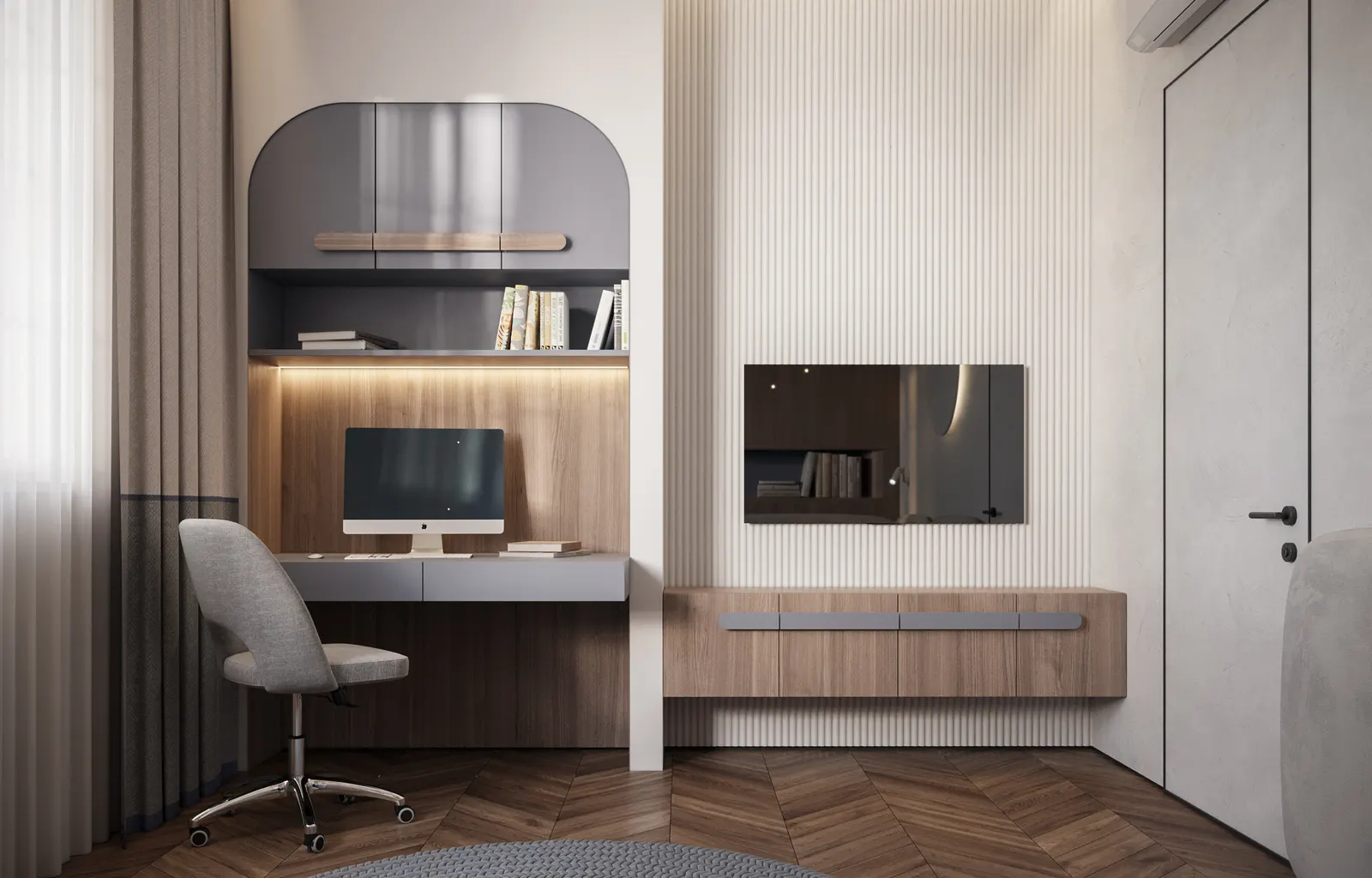 Детские комнаты — КП Снегири, 3D-визуализация, ракурс 2