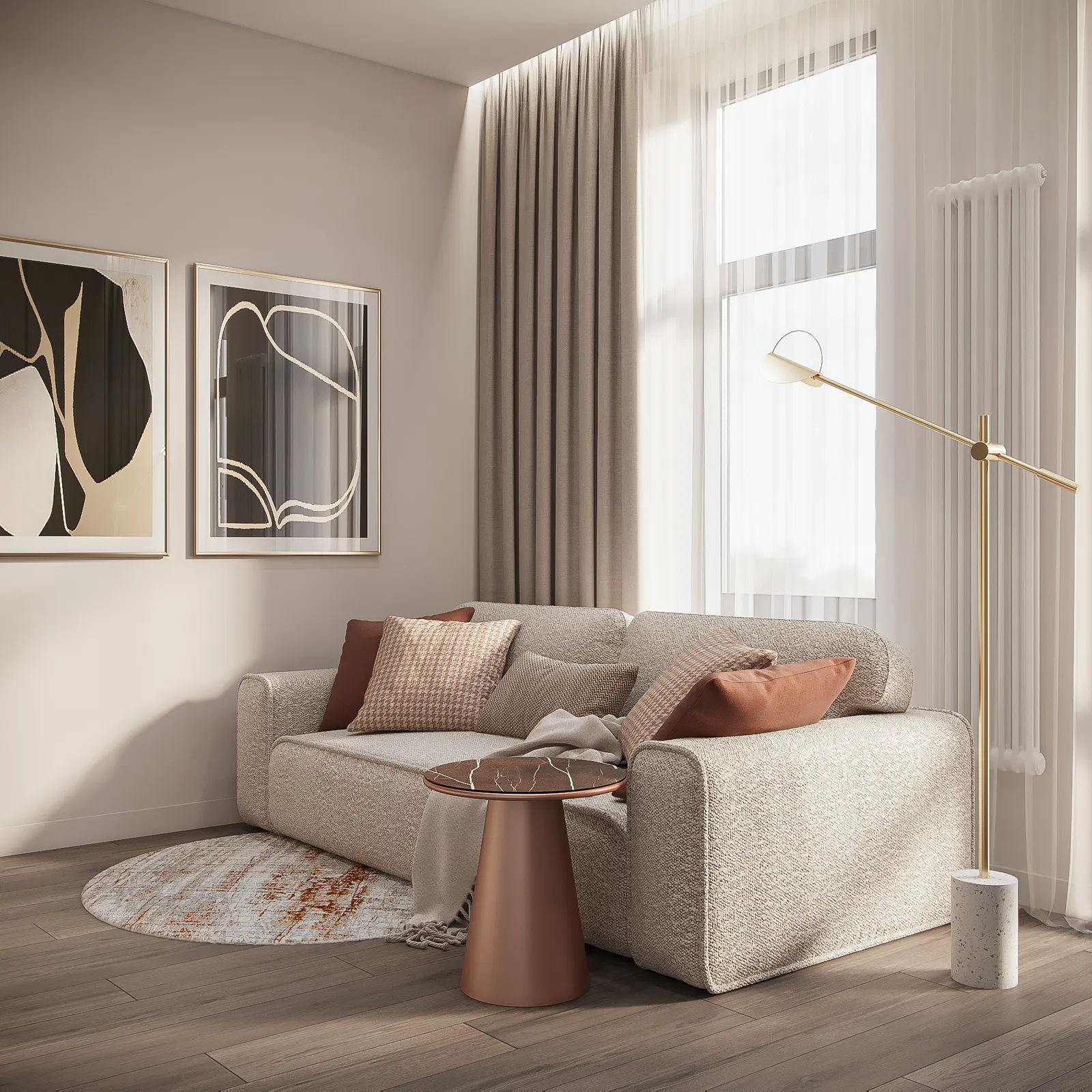 Комната отдыха — Сокольники Парк, 3D-визуализация, ракурс 1