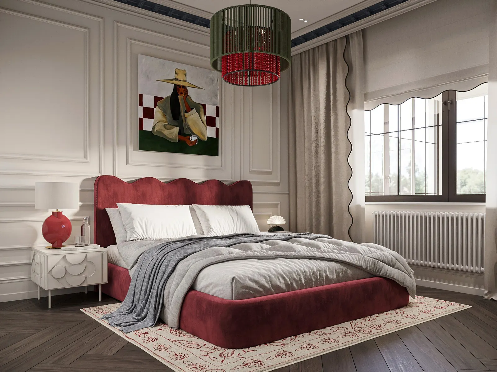 Спальни с разным характером — Дом в Вешках, 3D-визуализация, ракурс 8