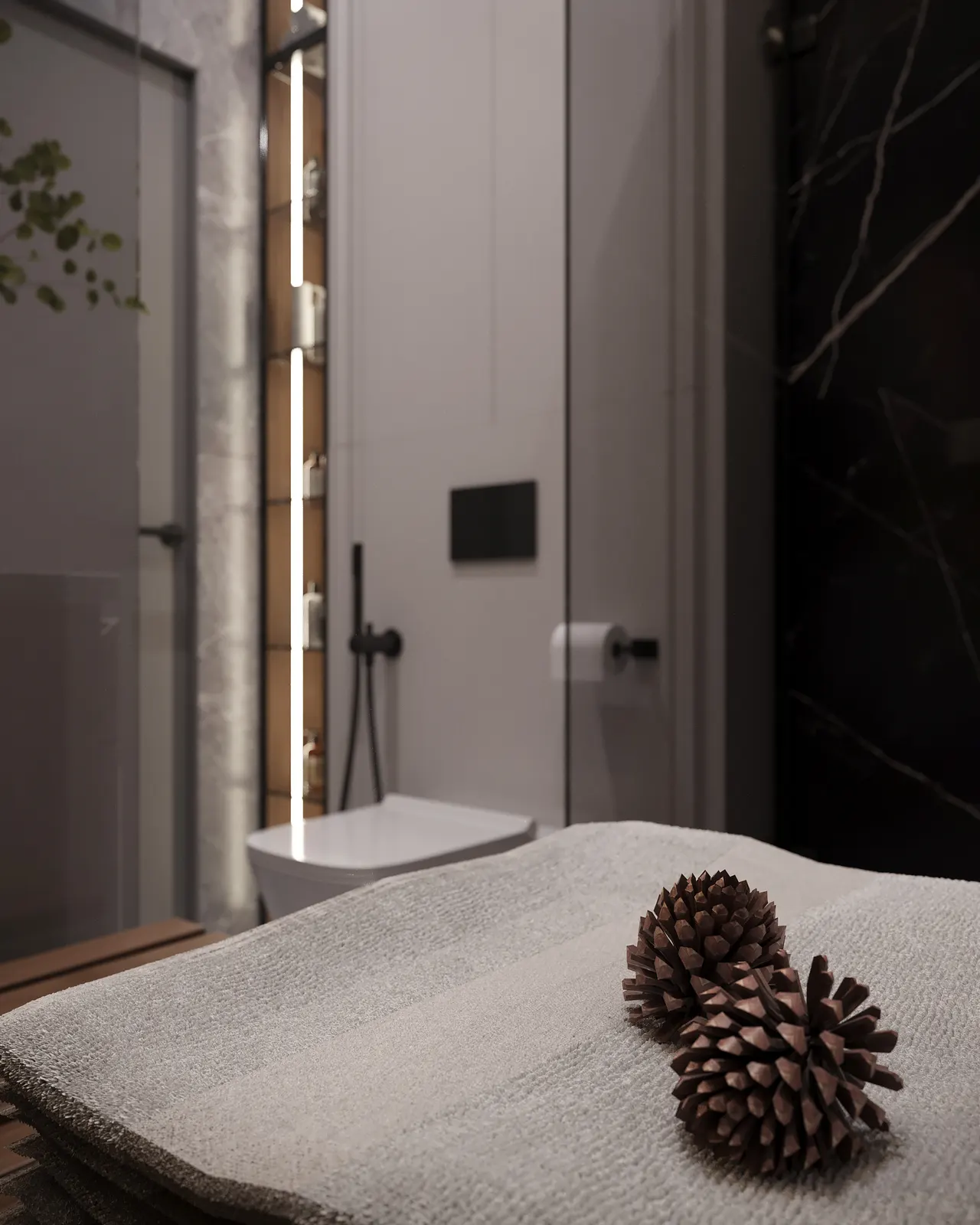 Ванные комнаты — ЖК West Garden — второй проект, 3D-визуализация, ракурс 4